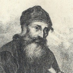 Drawn portrait of Johannes Trithemius wearing a cap, Musée Condé, Chantilly
